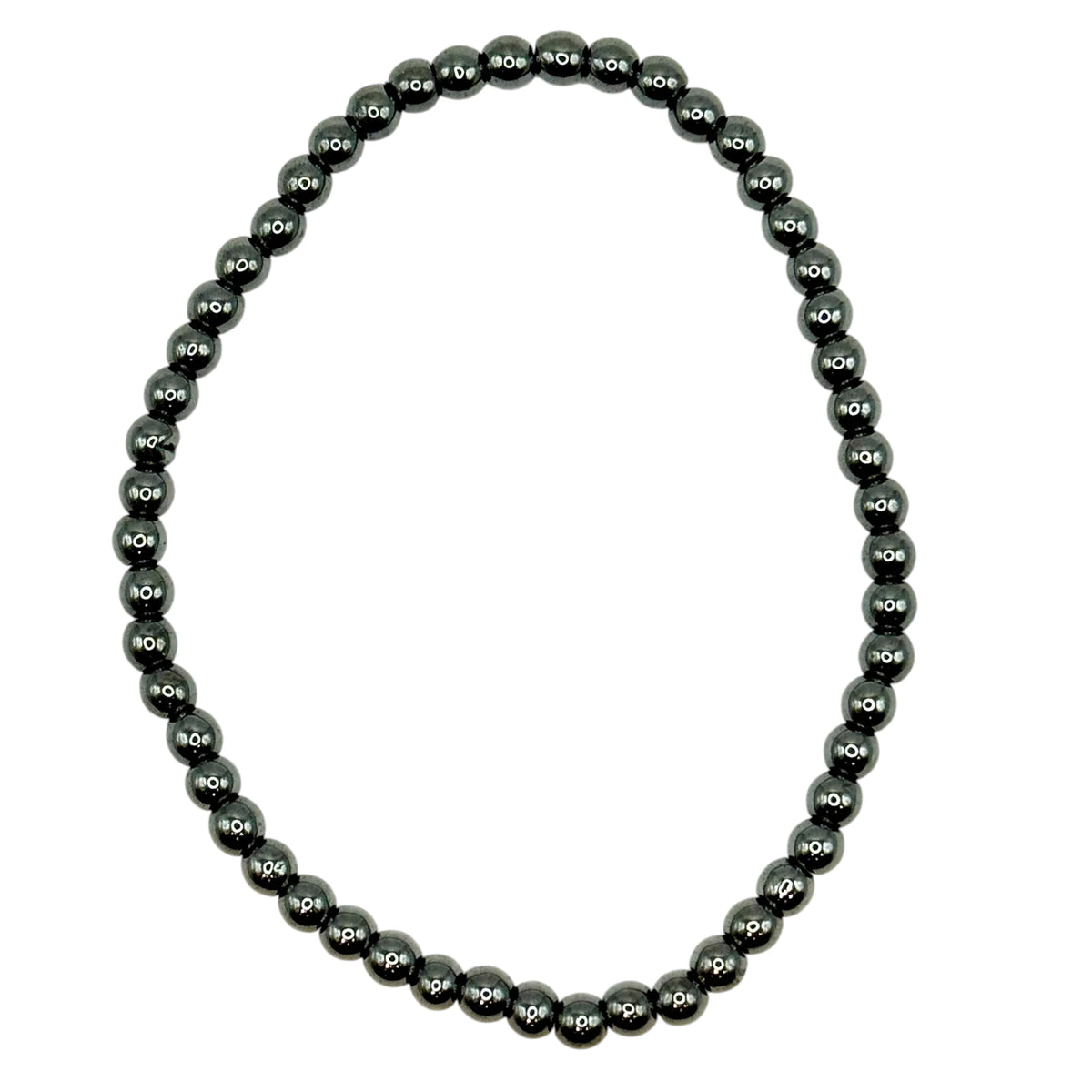 Bracelet “Courage & Protection” en Hématite Perles Rondes