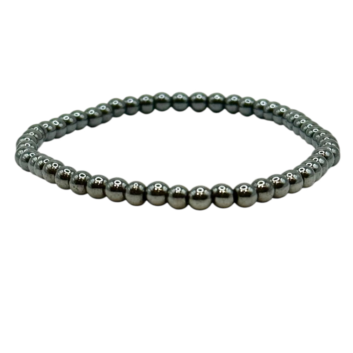 Bracelet “Courage & Protection” en Hématite Perles Rondes