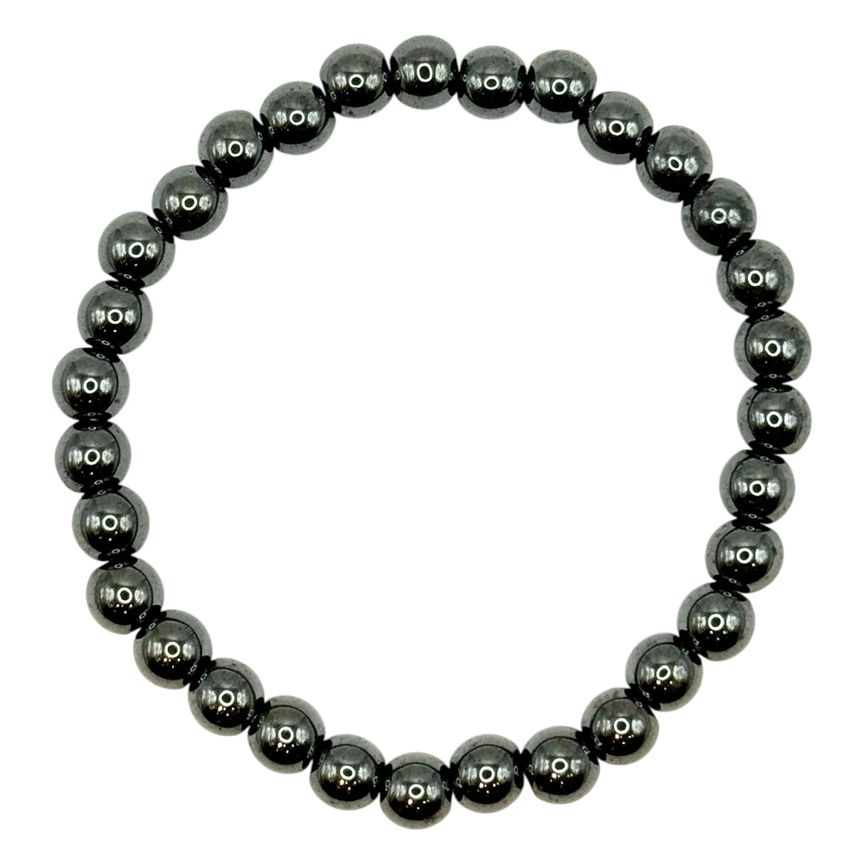 Bracelet “Courage & Protection” en Hématite Perles Rondes