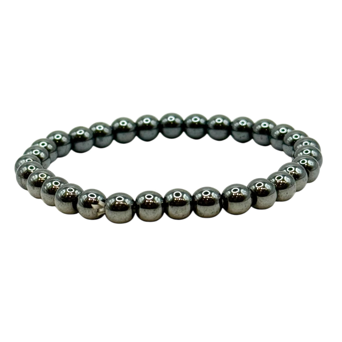 Bracelet “Courage & Protection” en Hématite Perles Rondes