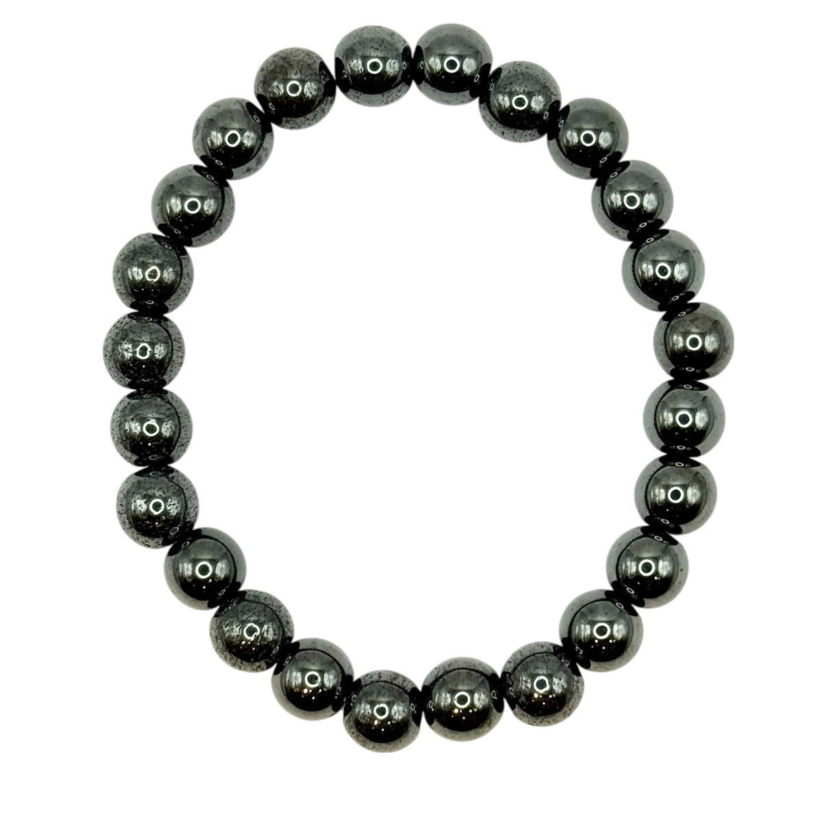 Bracelet “Courage & Protection” en Hématite Perles Rondes
