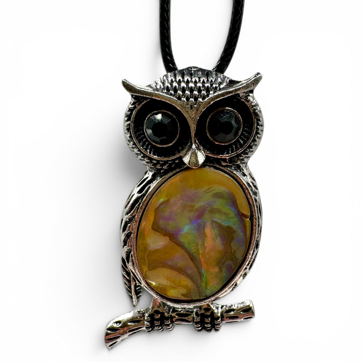 Pendentif Hibou en Nacre 50x26 mm