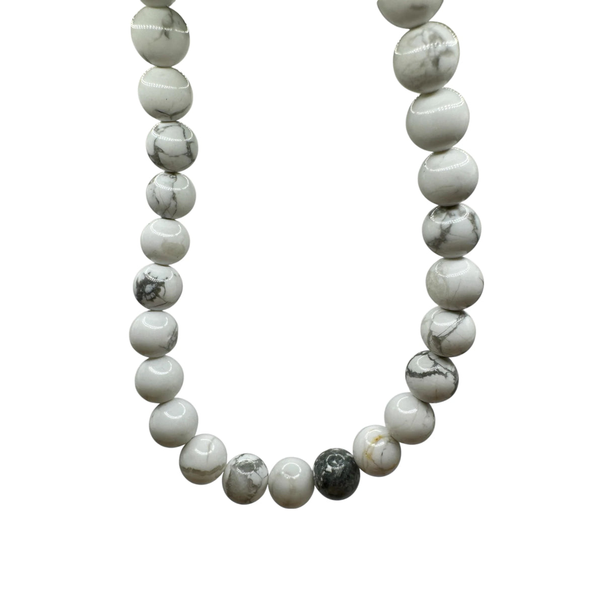Howlite Fil de Perles Naturelle 4-6-8-10mm, env 39cm