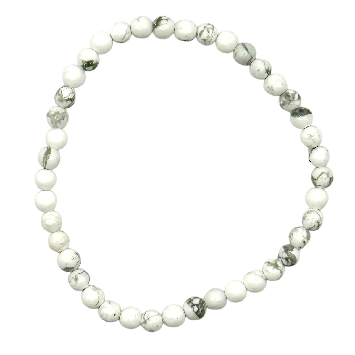 Bracelet "Sagesse & Sang-Froid" en Howlite Perles Rondes