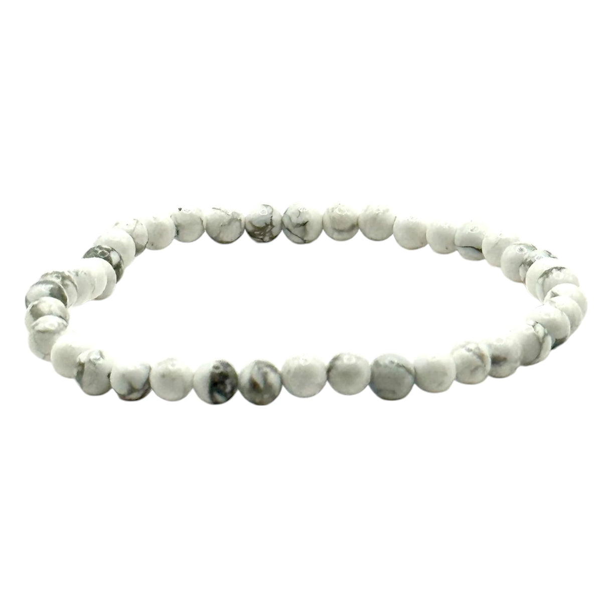 Bracelet "Sagesse & Sang-Froid" en Howlite Perles Rondes