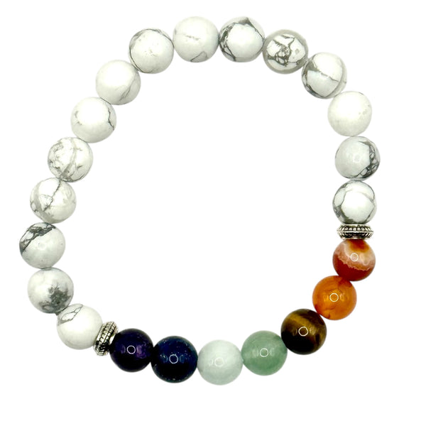 Bracelet Howlite 7 Chakras