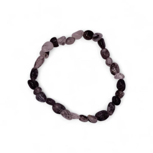 Bracelet Tourmaline Cristal de Roche Pierres Roulées