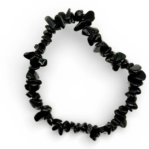 Bracelet Obsidienne Noire Chips/ Baroque