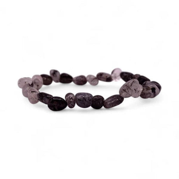 Bracelet Tourmaline Cristal de Roche Pierres Roulées