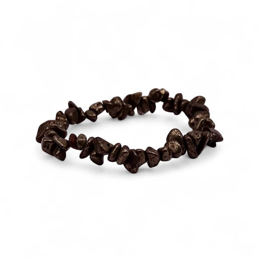 Bracelet Pyrite chips / baroque