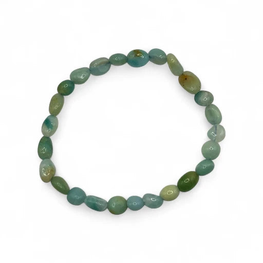Bracelet Amazonite Multicolore Pierres Roulées