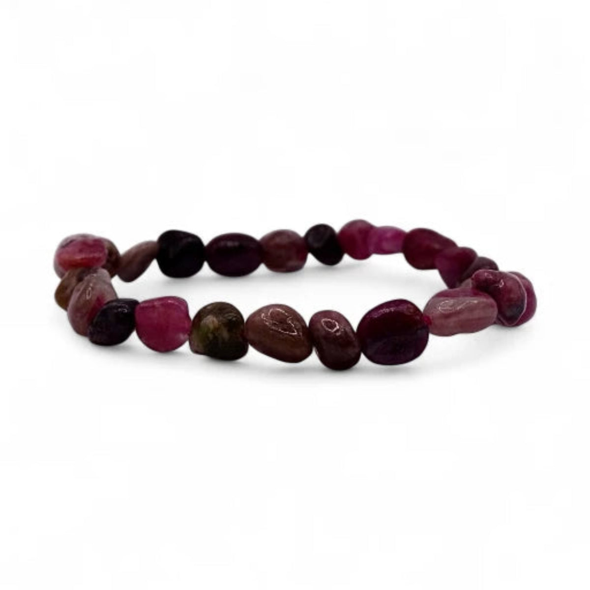 Bracelet Tourmaline Multicolore Pierres Roulées