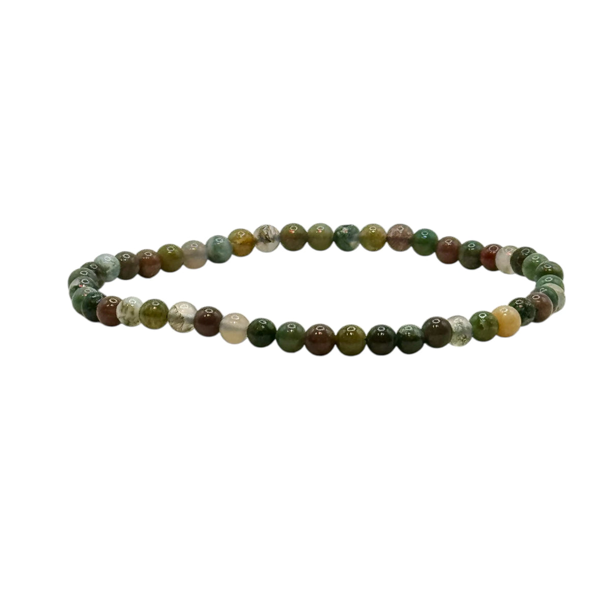 Bracelet “Confiance & Concentration” en Agate Indienne Perles Rondes