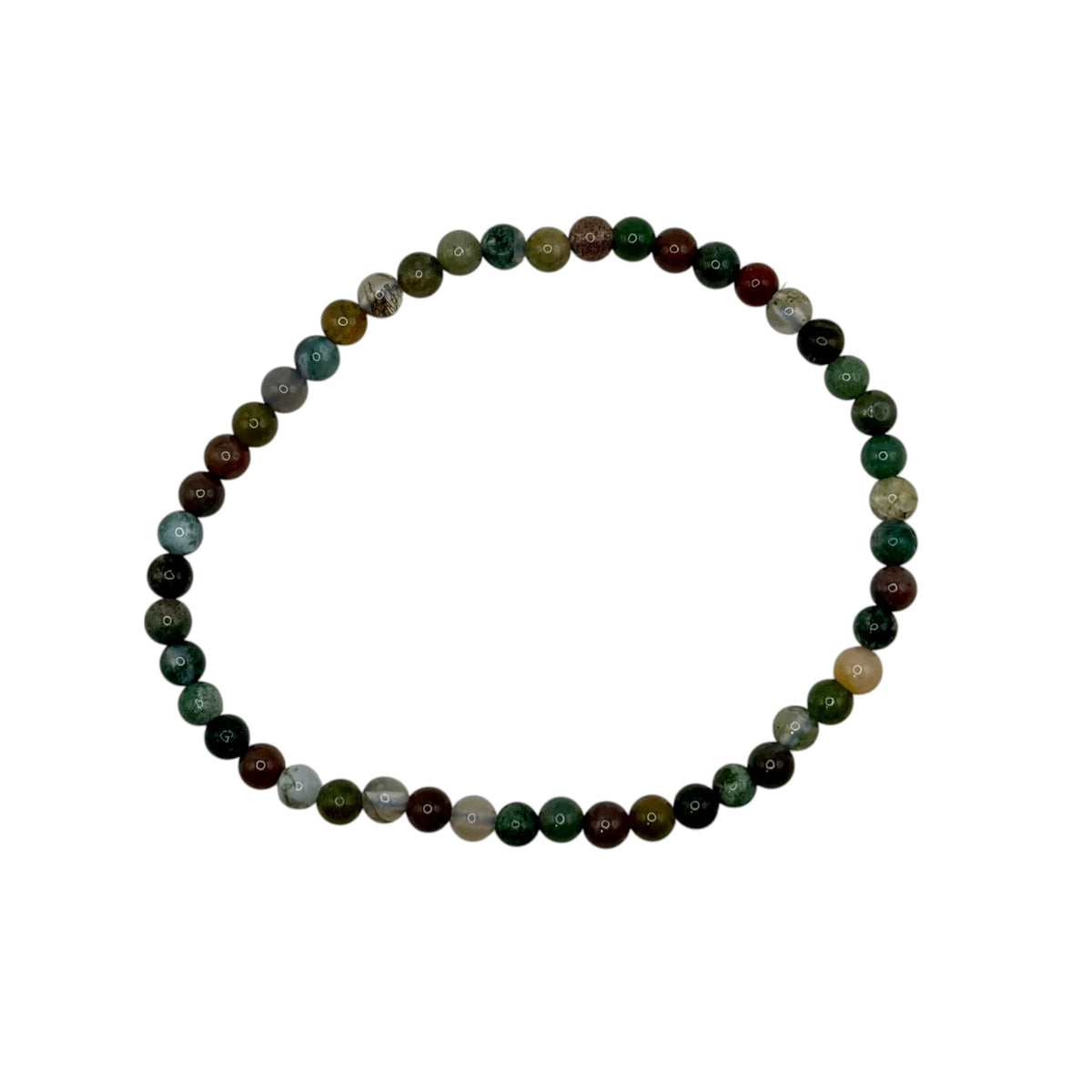 Bracelet “Confiance & Concentration” en Agate Indienne Perles Rondes