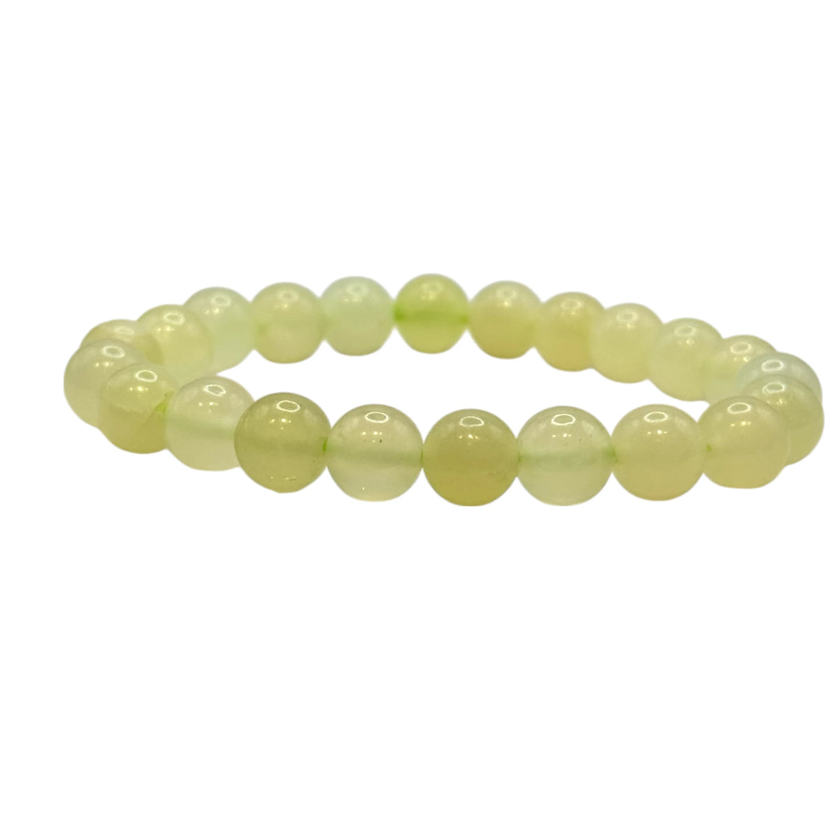 Bracelet "Chance & Prospérité" en Jade de Chine Perles Rondes