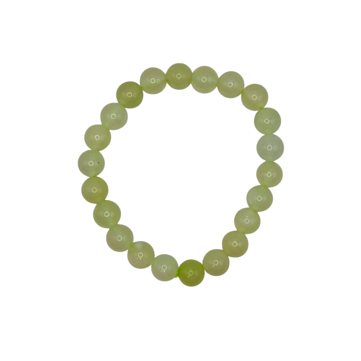 Bracelet "Chance & Prospérité" en Jade de Chine Perles Rondes