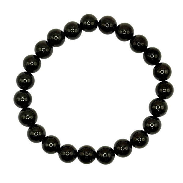 Bracelet "Protection & Réconfort" en Jais Perles Rondes