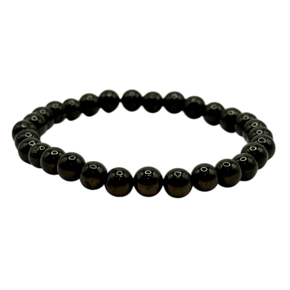 Bracelet "Protection & Réconfort" en Jais Perles Rondes