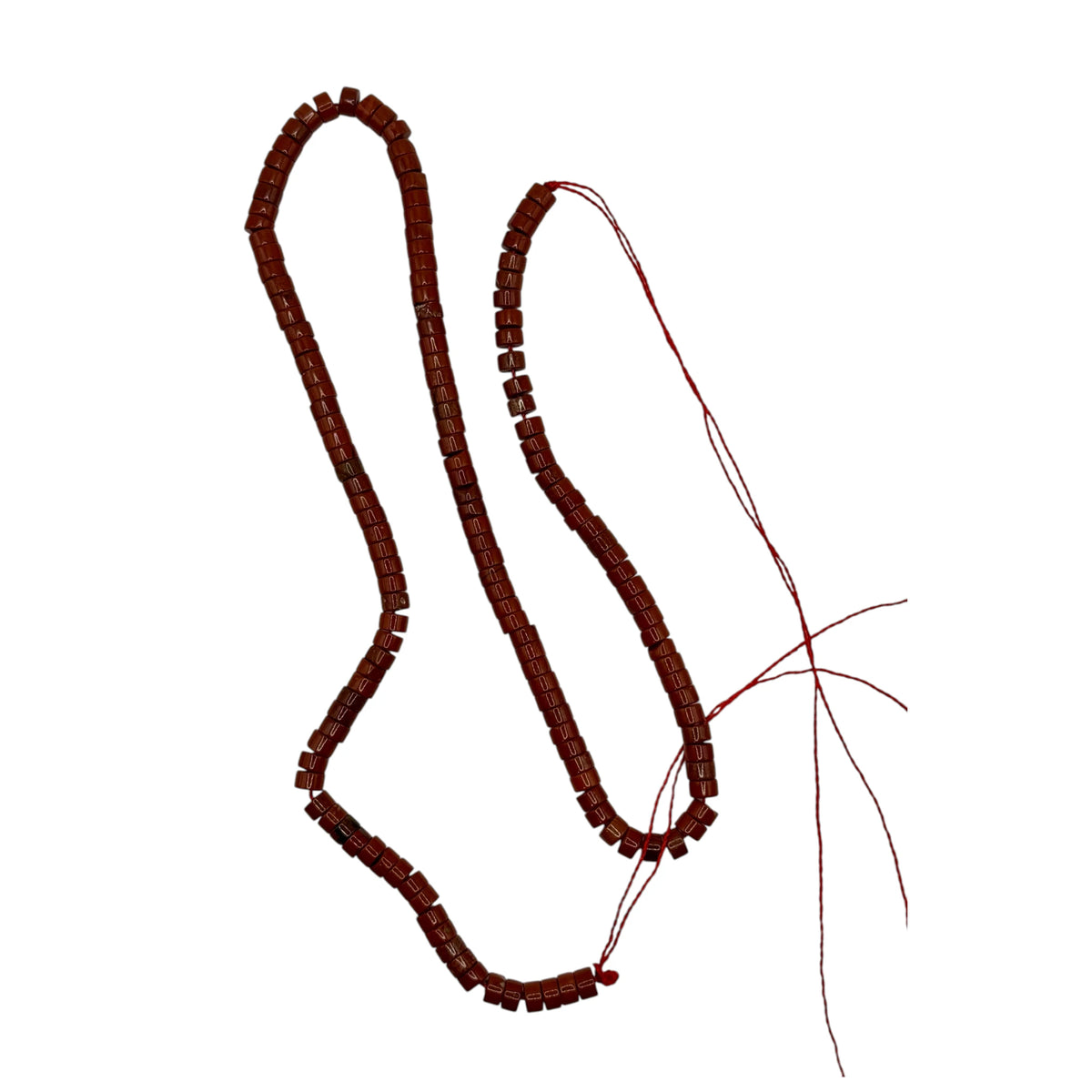 Jaspe Rouge Fil de Perles Naturelle Heishi 3.8-4.2x2-4.5mm, env 39cm