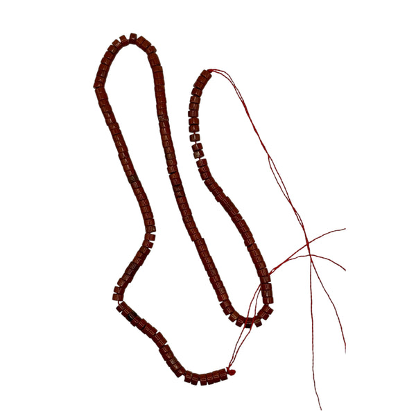 Jaspe Rouge Fil de Perles Naturelle Heishi 3.8-4.2x2-4.5mm, env 39cm