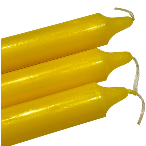 Bougie Jaune teintée Masse 22cm