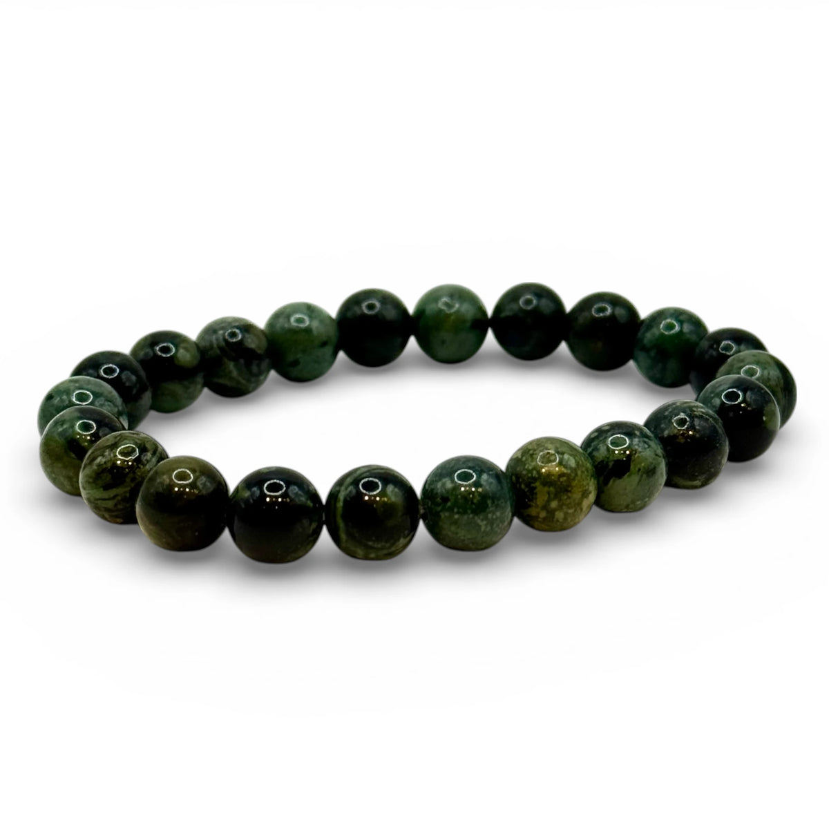 Bracelet "Lâcher-Prise & Bien-Être" en Jaspe Kambaba Perles Rondes