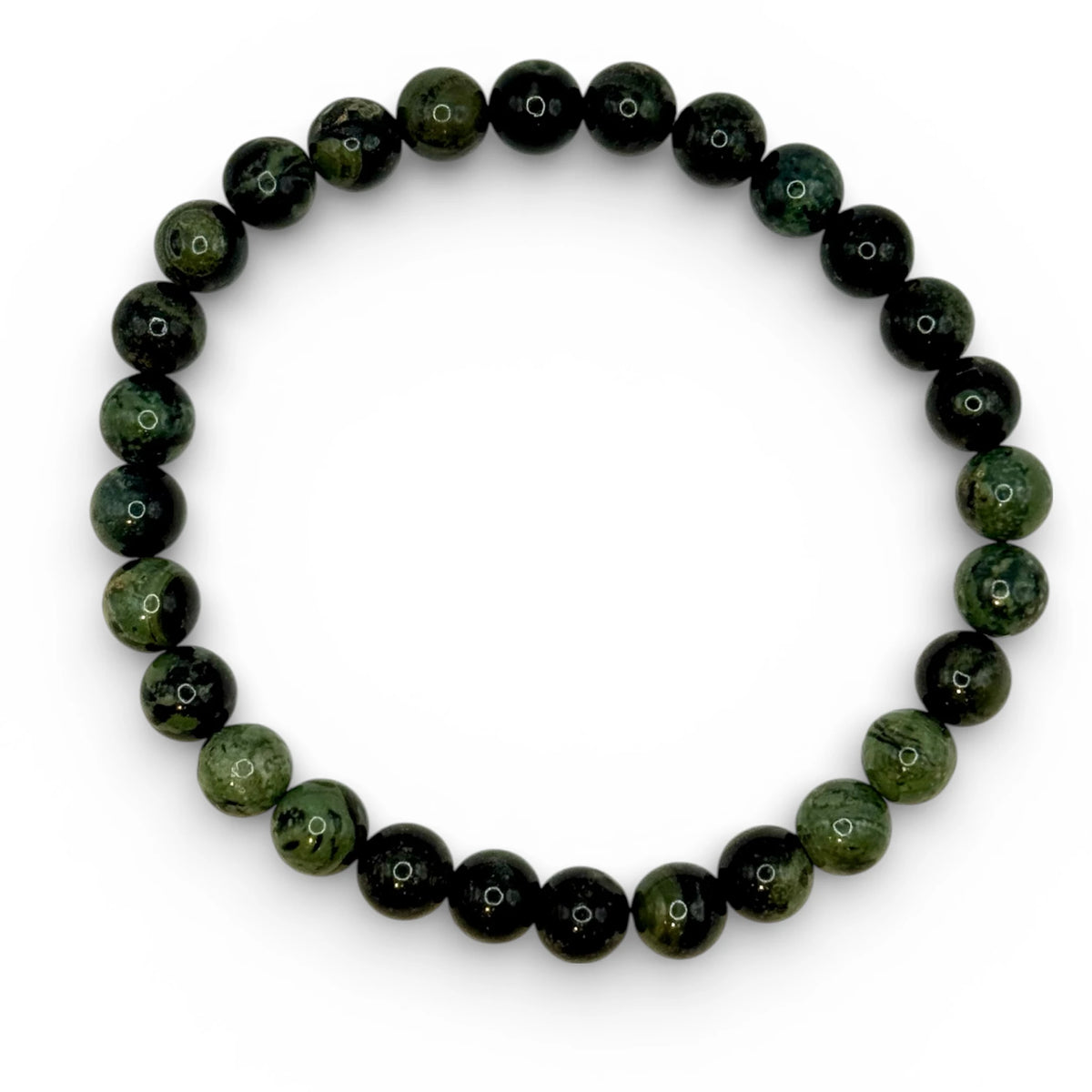 Bracelet "Lâcher-Prise & Bien-Être" en Jaspe Kambaba Perles Rondes