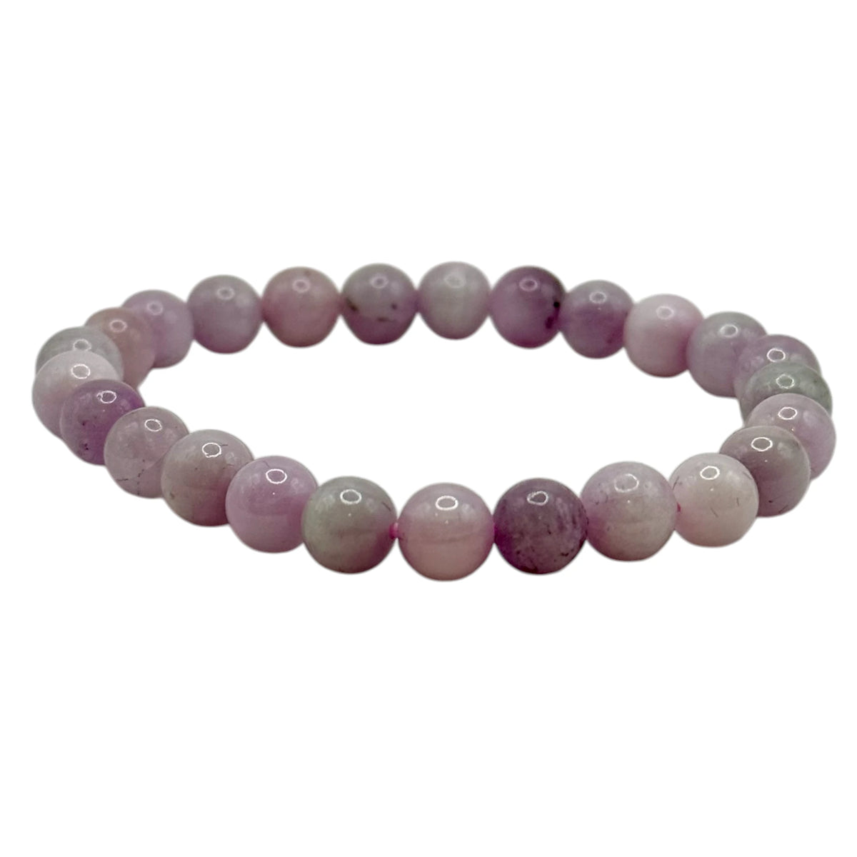 Bracelet "Amour & Guérison" en Kunzite AA Perles Rondes