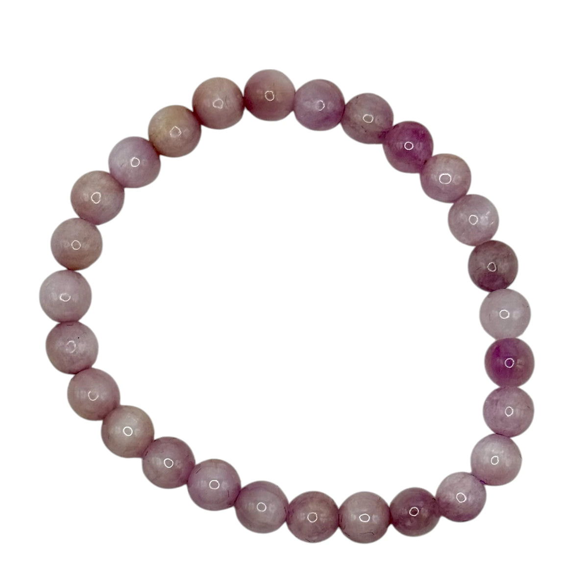 Bracelet "Amour & Guérison" en Kunzite AA Perles Rondes