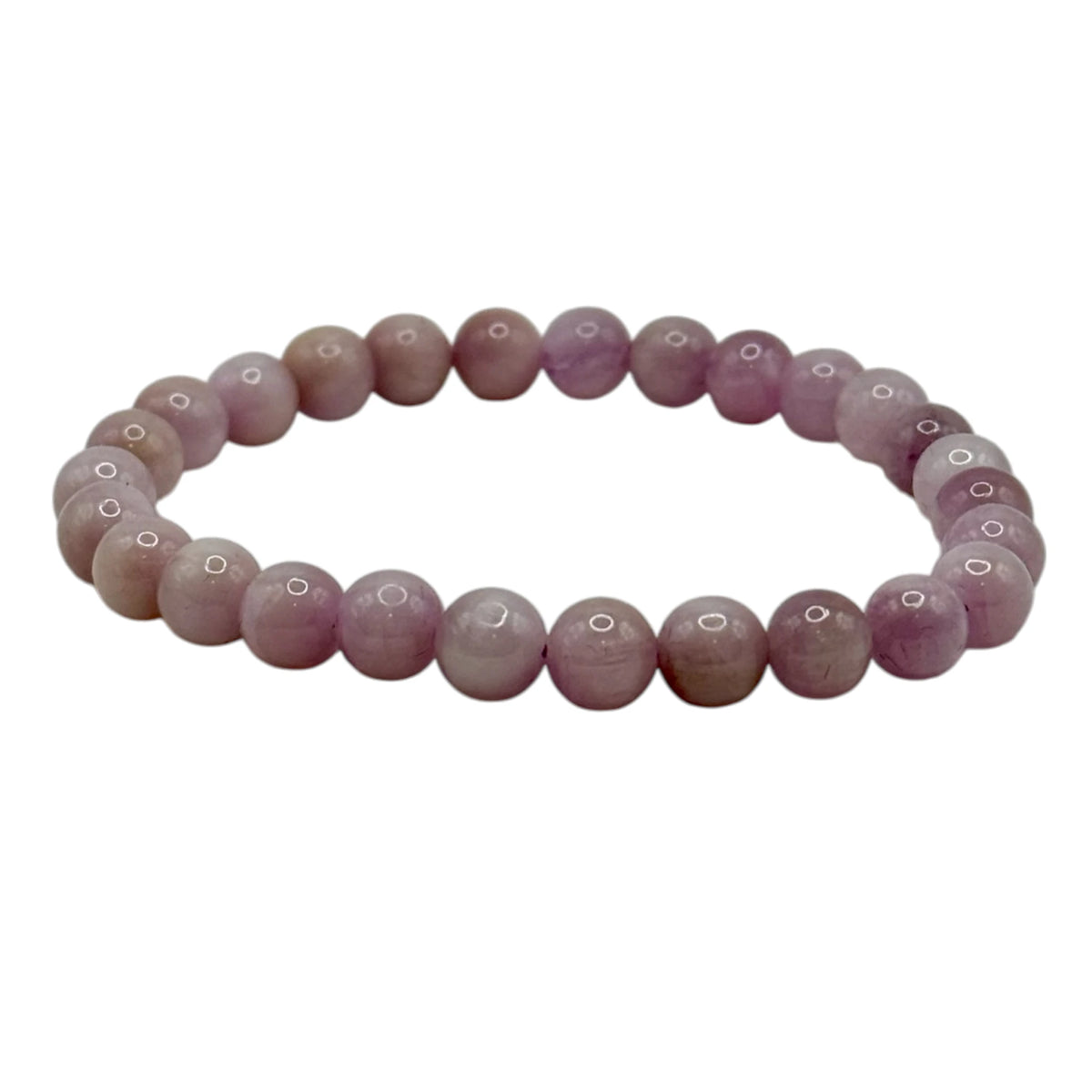 Bracelet "Amour & Guérison" en Kunzite AA Perles Rondes