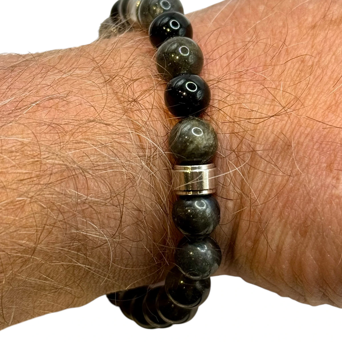 Bracelet "Protection & Intuition" en Labradorite et Onyx Perles Rondes