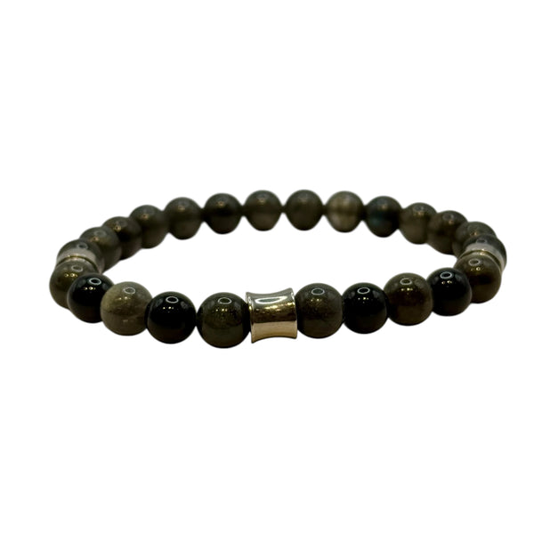 Bracelet Labradorite AA et Onyx