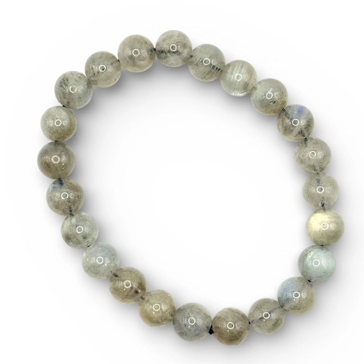 Bracelet "Protection & Intuition" en Labradorite AA Perles Rondes