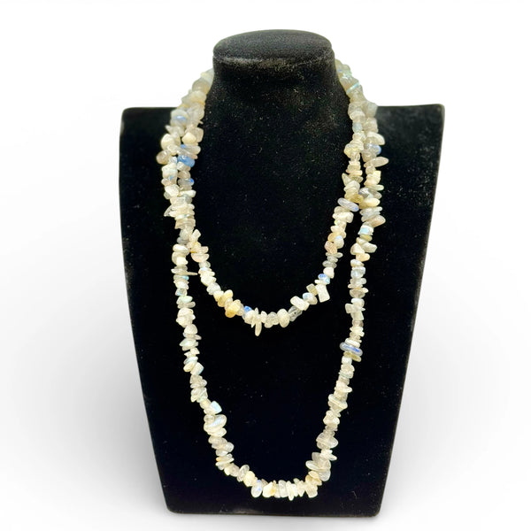 Collier baroque/chips en Labradorite AA 80 cm