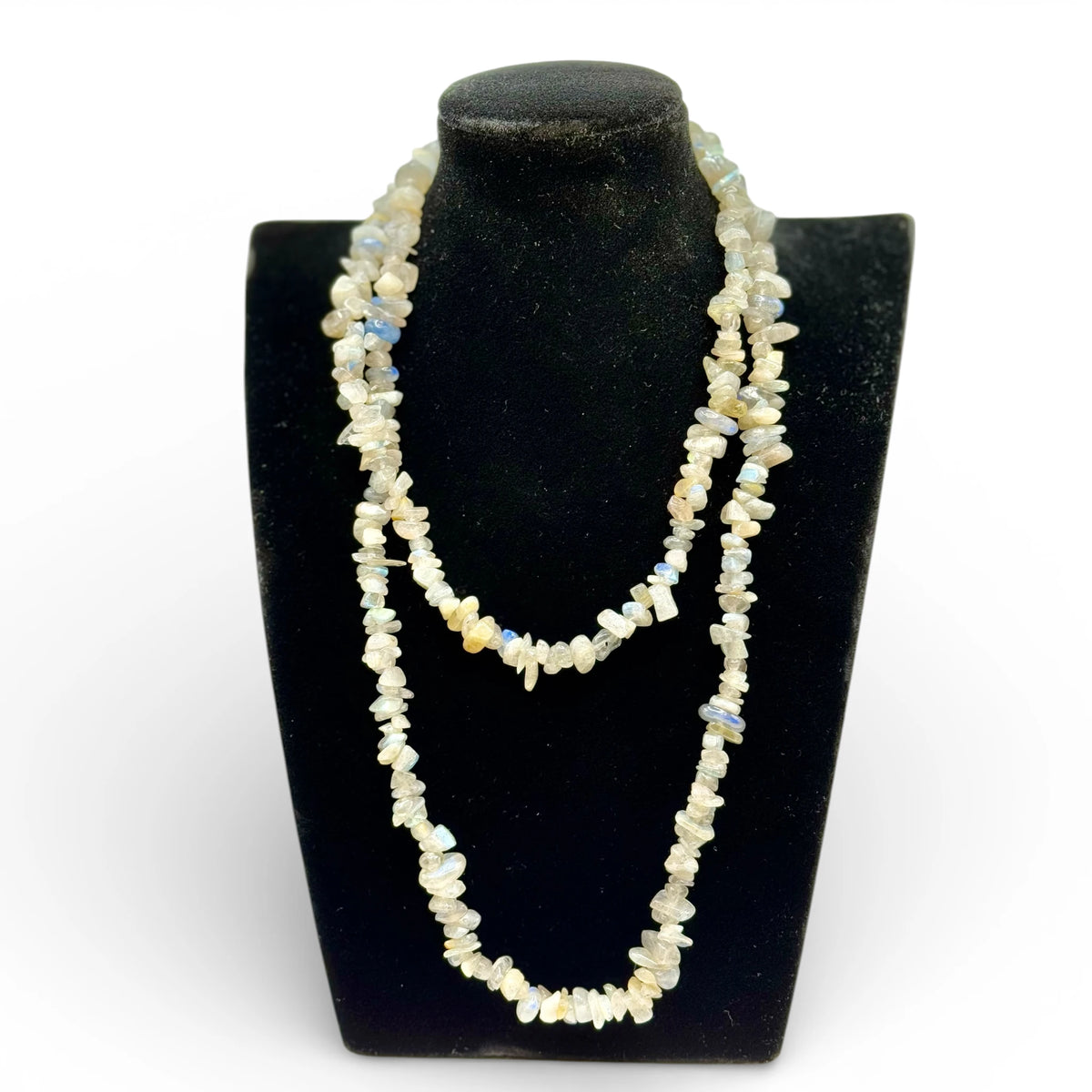 Collier baroque/chips en Labradorite 40 et 80 cm