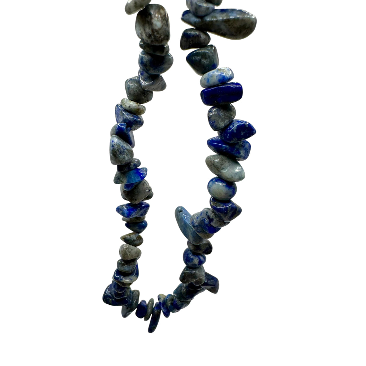 Fil de perles naturelles de Lapis Lazuli chips / Baroque 80cm
