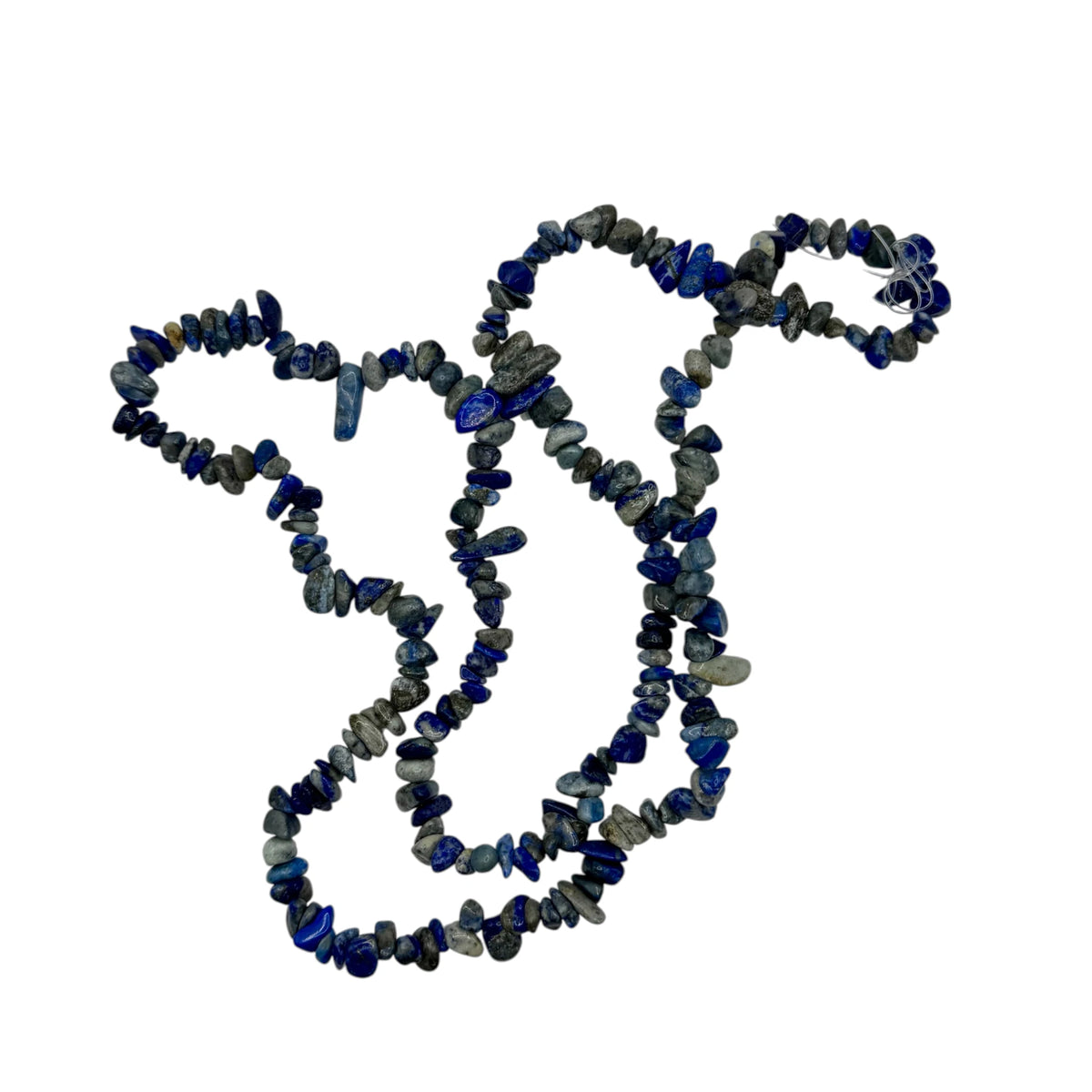 Fil de perles naturelles de Lapis Lazuli chips / Baroque 80cm