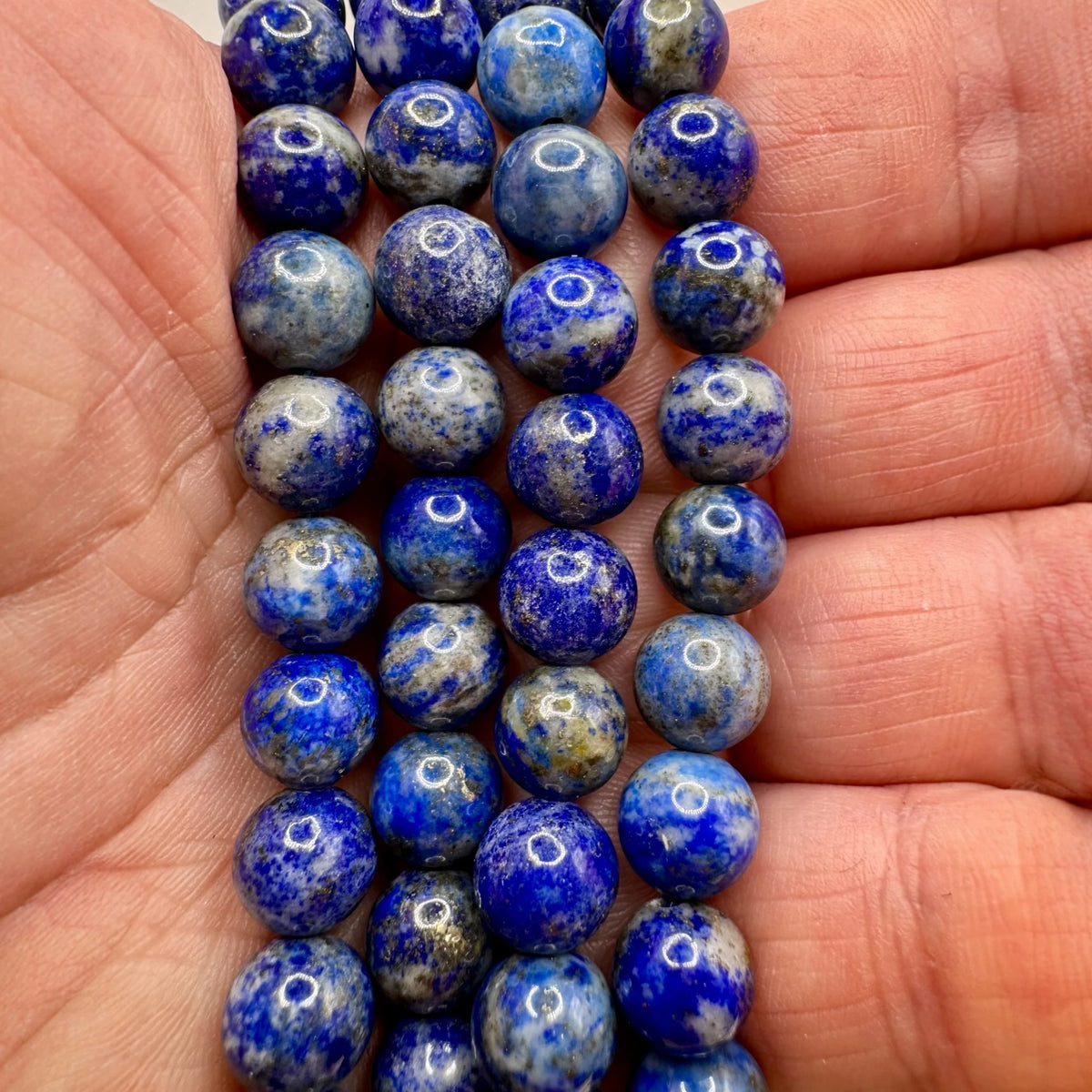 Lapis Lazuli  Fil de Perles Naturelle 8mm, env 39cm
