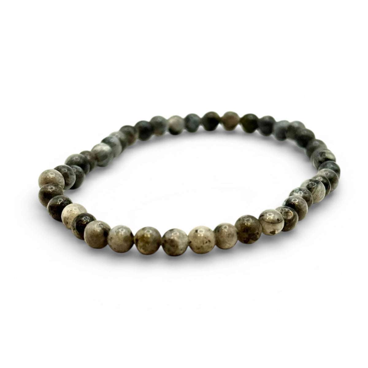 Bracelet "Protection & Clairvoyance" en Larvikite Perles Rondes