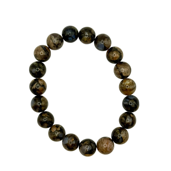 Bracelet "Sérénité & Confiance" en Libérite Perles Rondes