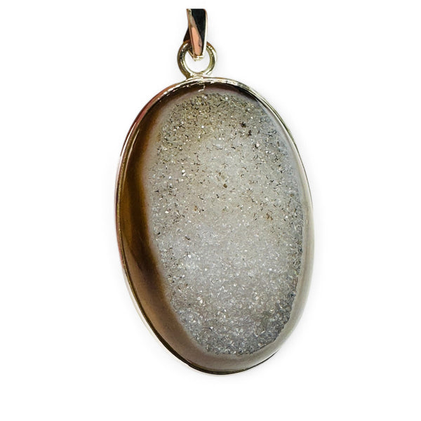Pendentif Druse Agate Botswana Argent 925 Lot 10