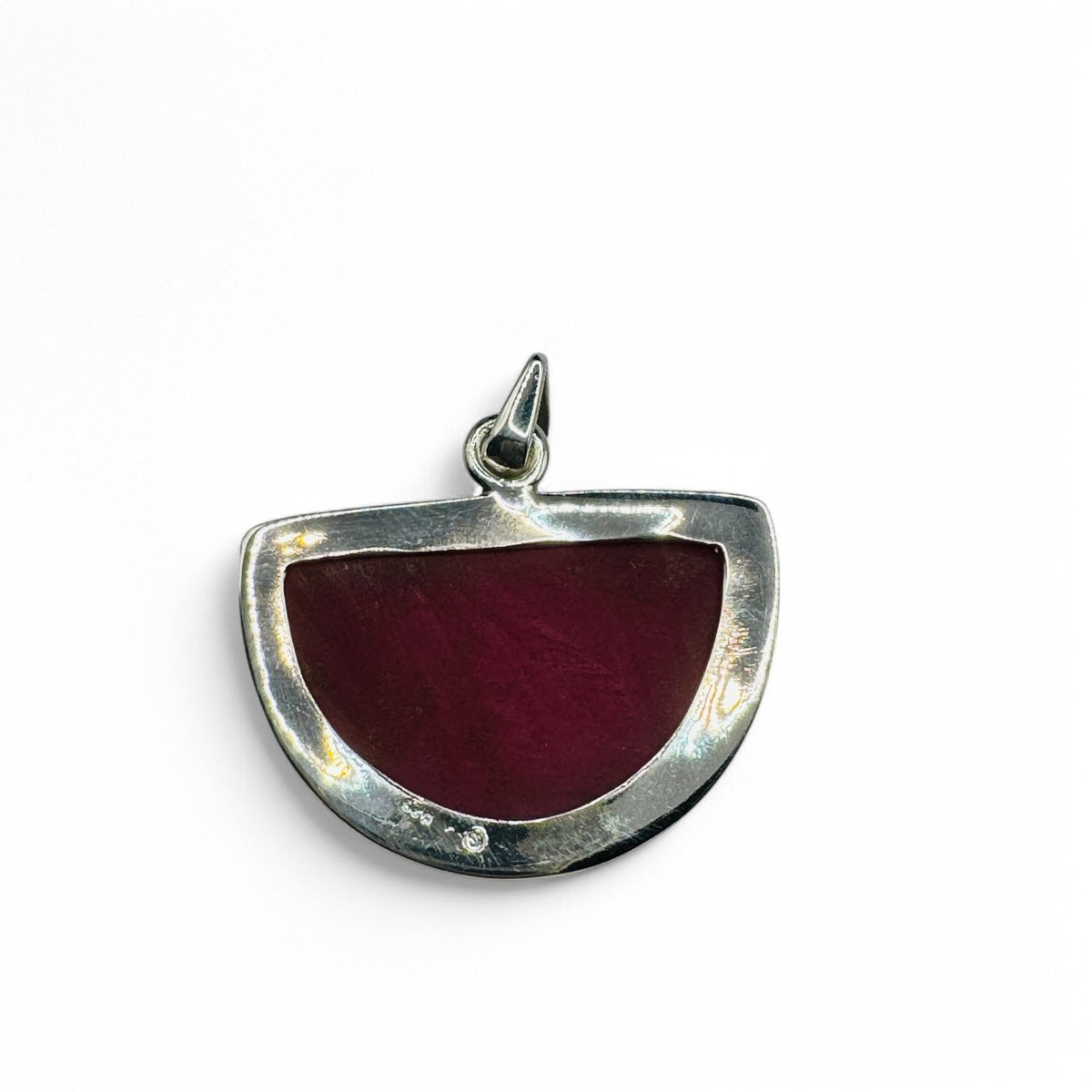 Pendentif Druse d'Agate Rose Argent 925 Lot 24