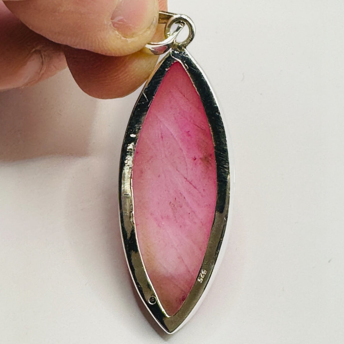 Pendentif Druse Agate Rose Argent 925 Lot 4