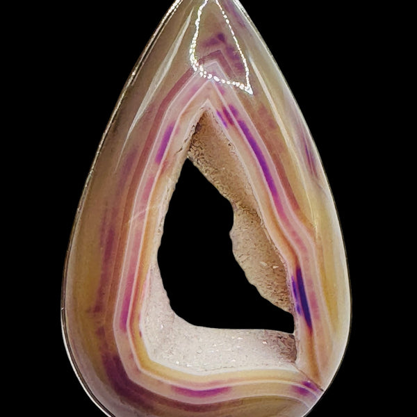 Pendentif Druse Agate Multicolore Argent 925 Lot 5