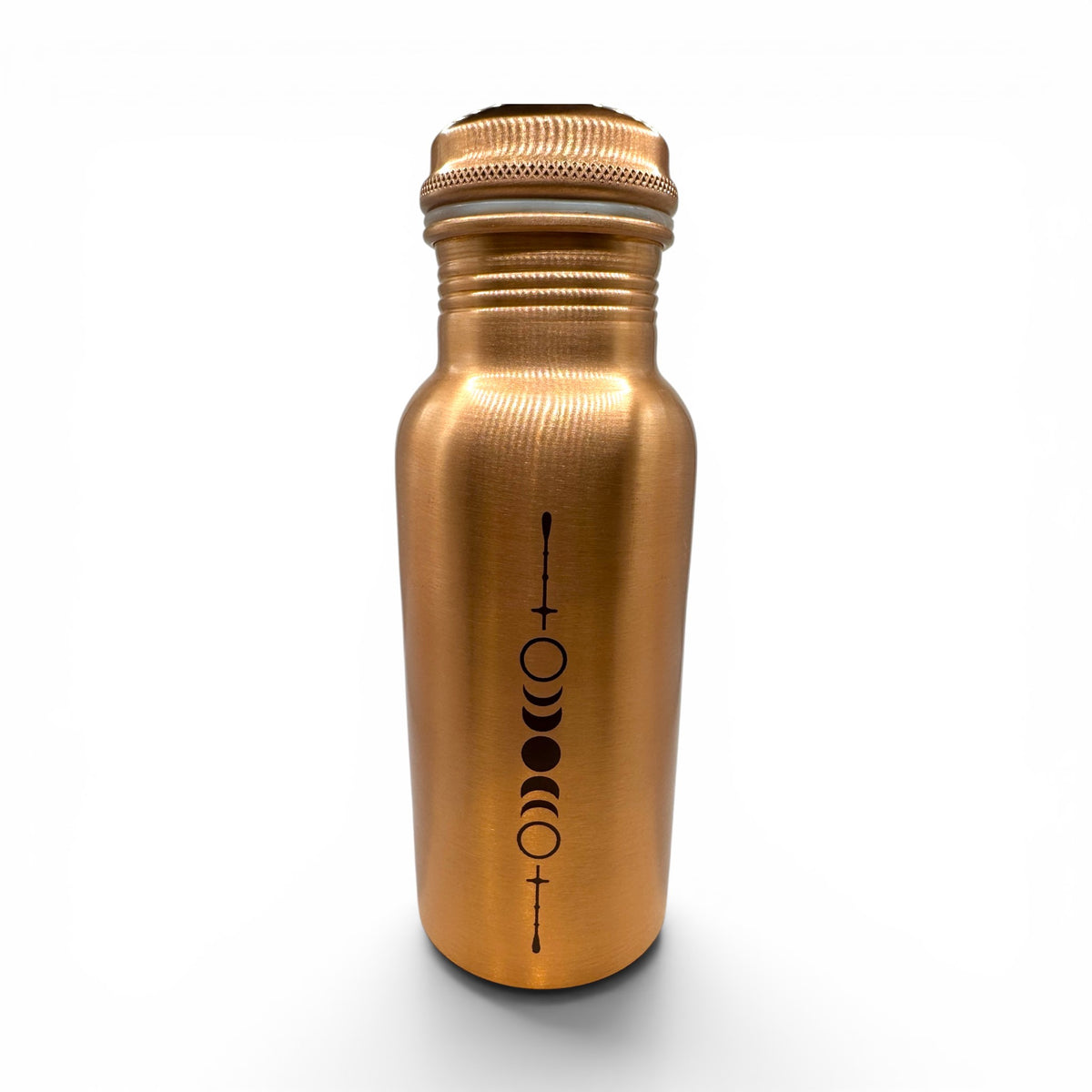 Gourde en cuivre Phases de la Lune gravée 500ml