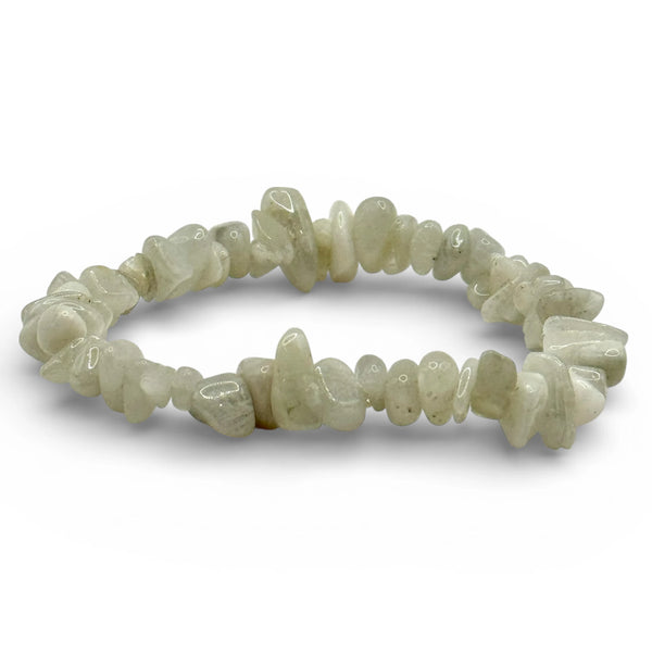 Bracelet Pierre de Lune Blanche A Chips/ Baroque