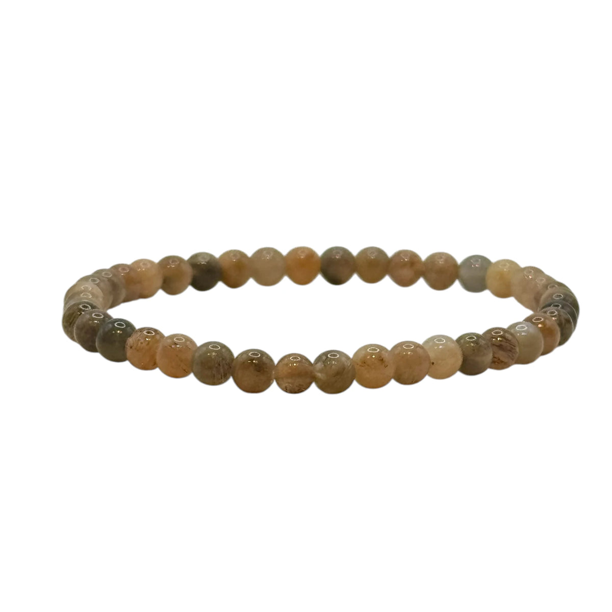 Bracelet "Chance & Vitalité" en Pierre du Soleil Noire Perles Rondes