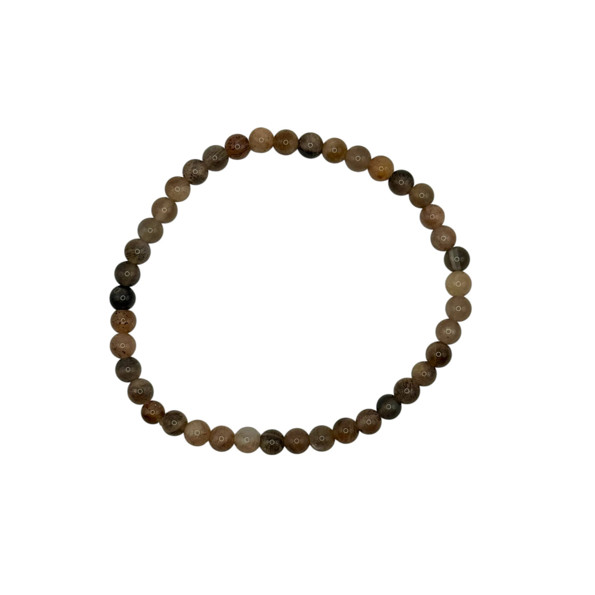 Bracelet "Chance & Vitalité" en Pierre du Soleil Noire Perles Rondes