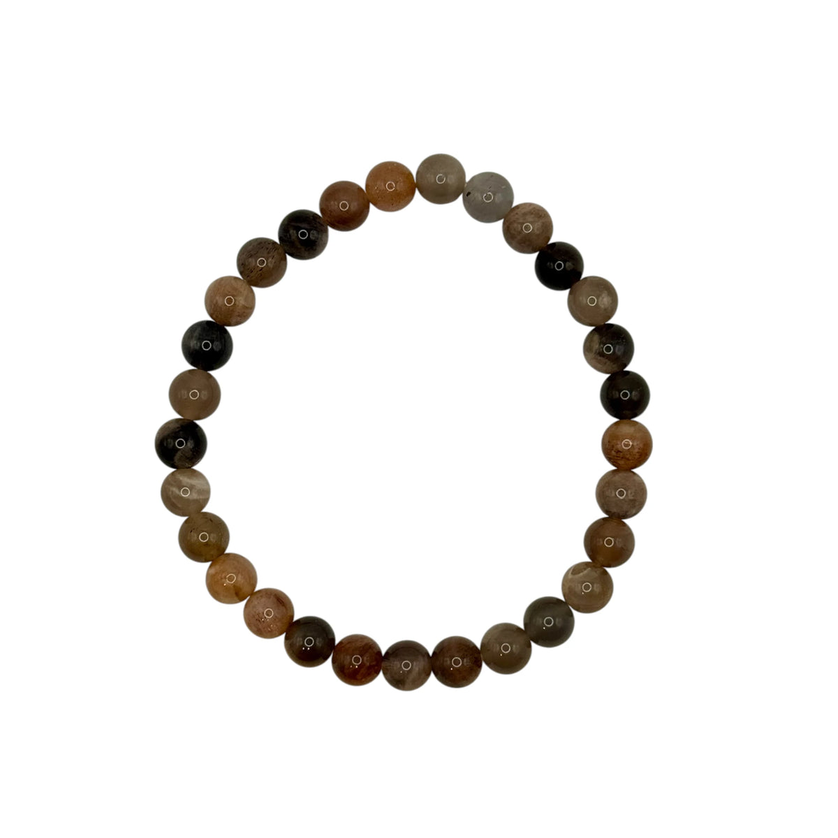 Bracelet "Chance & Vitalité" en Pierre du Soleil Noire Perles Rondes