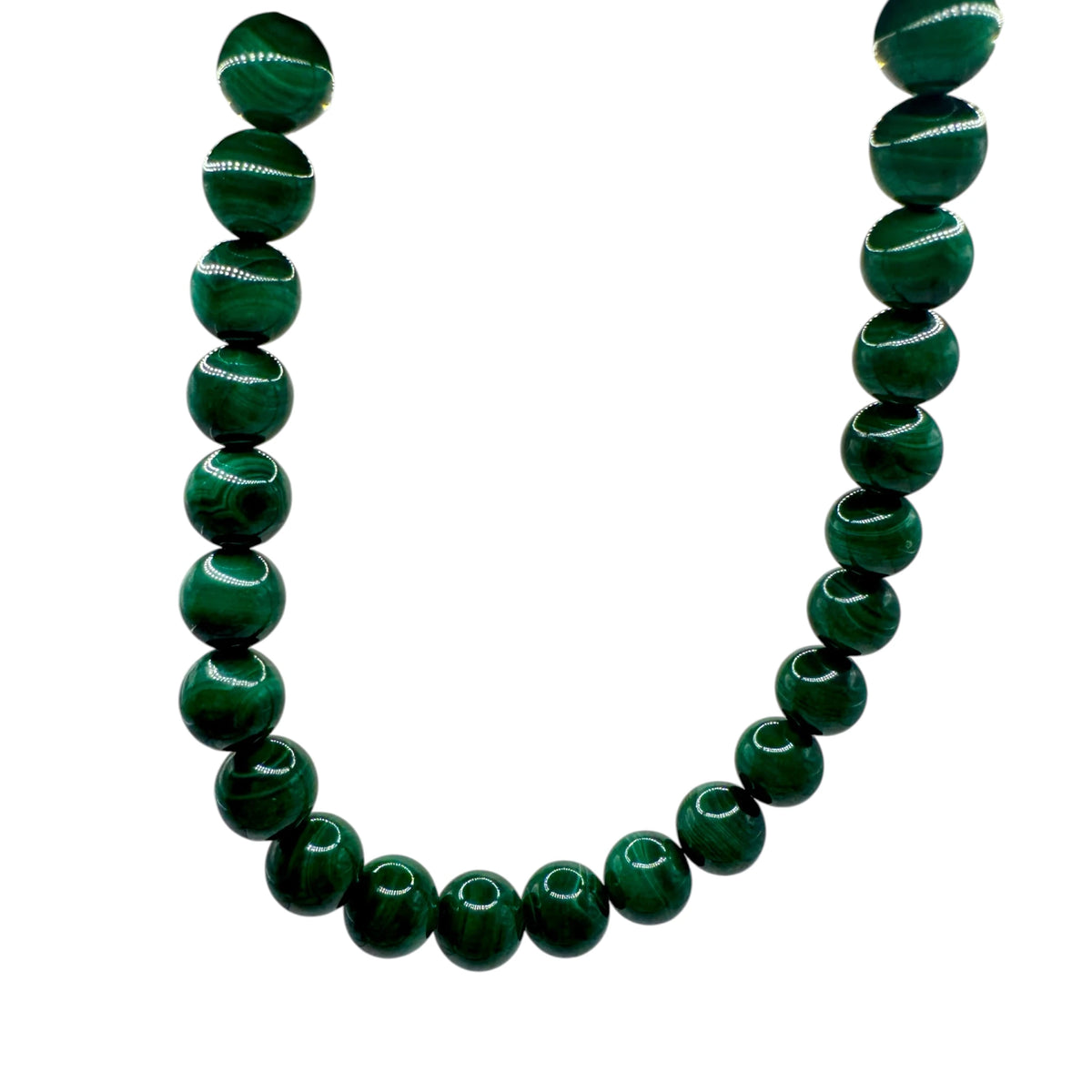 Malachite Fil de Perles Naturelle 4-6-8-10mm, env 39cm